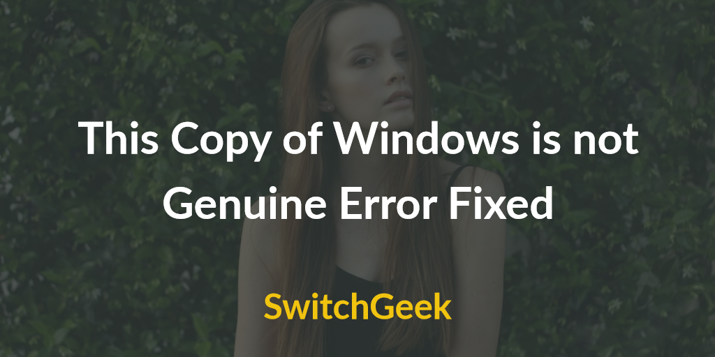 Windows Vista Not Genuine Copy