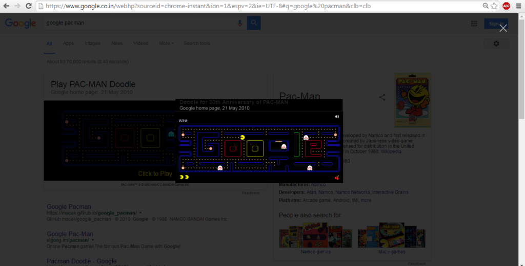 google pacman