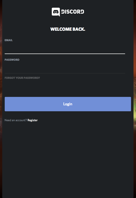 online discord login